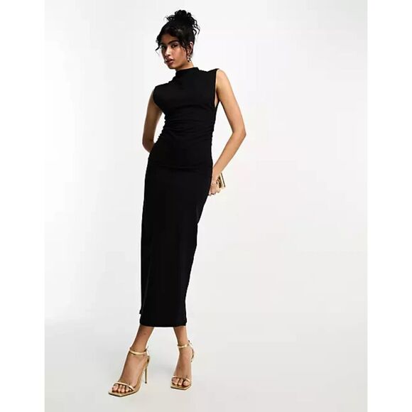 ASOS Dresses & Skirts - ASOS Maxi Dress Womens Size 6 Black Sleeveless Bodycon Date Night Event Cocktail